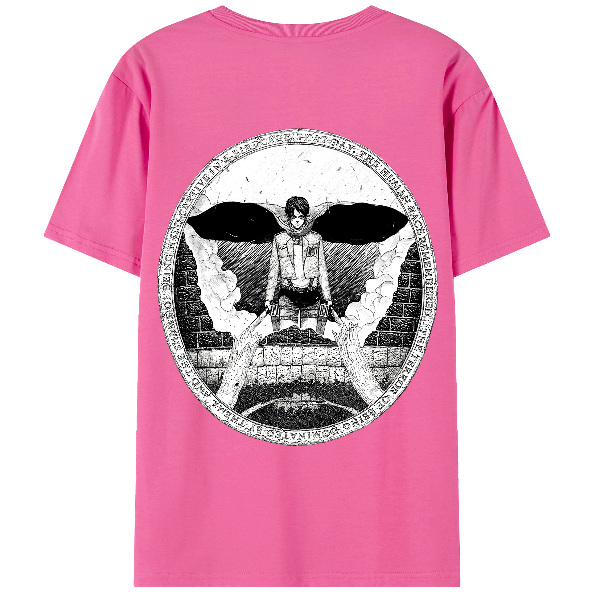 （画像用） 進撃の巨人 エレン･イェーガー Attack on Titan Eren Jäger レディース半袖Tシャツ(バックプリント)